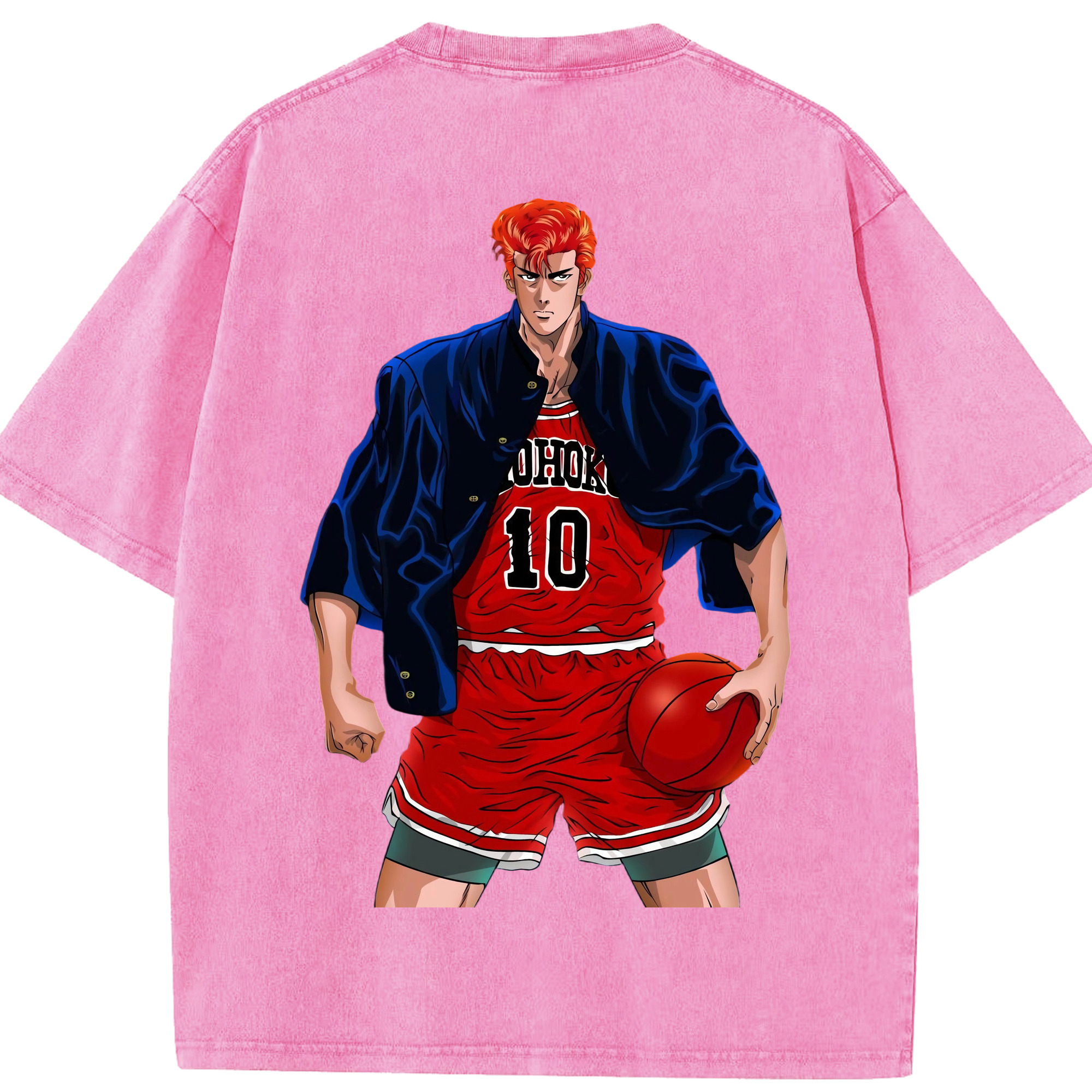 （画像用） SLAM DUNK／スラムダンク 綿100% ヴィンテージ風 半袖Tシャツ（背面プリント）
